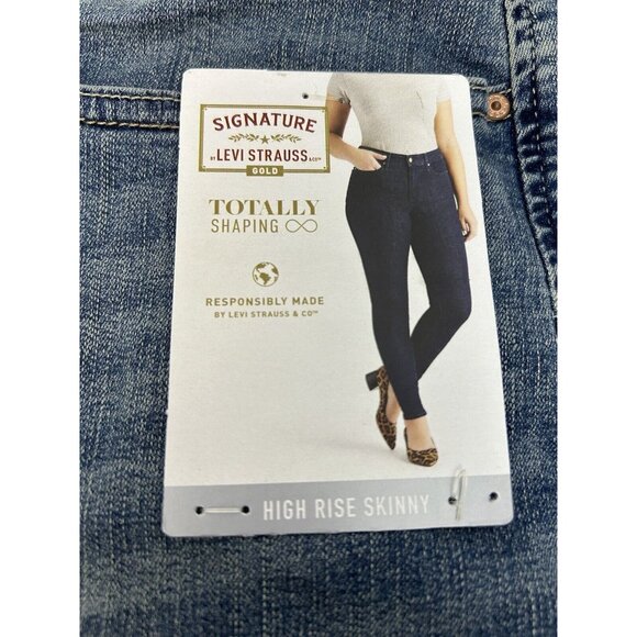 Signature Gold Levi Strauss Totally Shaping High Rise Skinny Womens Jeans NWT 24 - Picture 7 of 11